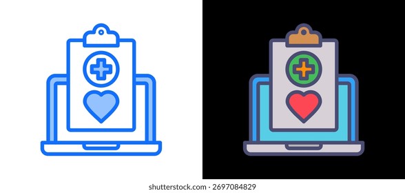 Digital Health Icon multistyle Vector Illustration