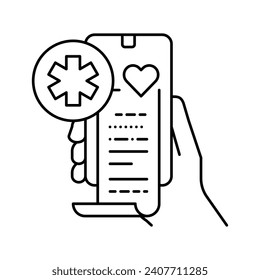 vector de icono de línea de estado digital. signo de estado digital. símbolo de contorno aislado ilustración negra