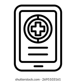 Elemento De Ícone De Registro De Saúde Digital Para Design