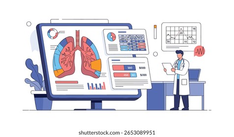 Tecnologia de Saúde Digital Analisando o Desempenho Pulmonar e Dados de Saúde Respiratória para Diagnóstico Médico e Planejamento de Tratamento