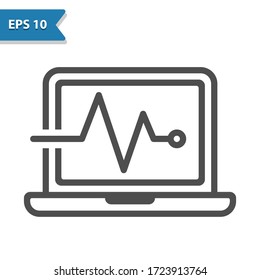 Digital Healthcare. Professional, pixel perfect icon, EPS 10 format.