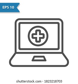 Digital Healthcare. Professional, pixel perfect icon, EPS 10 format.