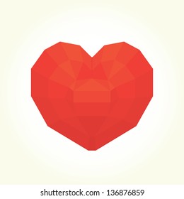 Digital heart graphic isolated vector