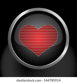 Digital Heart Icon Symbol Stock Vector (Royalty Free) 144785914
