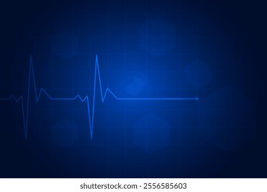 digital heartbeat line on abstract background