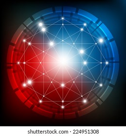Digital hexagon abstract background 