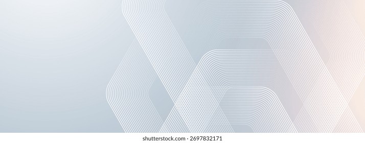 Digital hexagonal blue abstract background. Digital futuristic technology concept with hexagons. Geometric stripe line art design for poster, brochure, cover, banner, website, header.