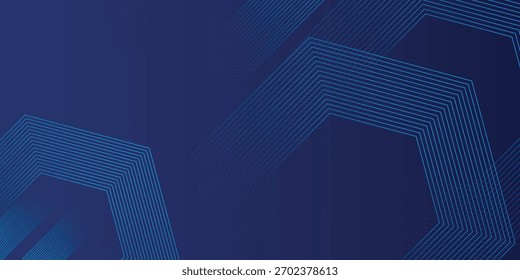 Digital hexagonal blue abstract background. Digital futuristic technology concept with hexagons. Geometric stripe line. vector digital eps10