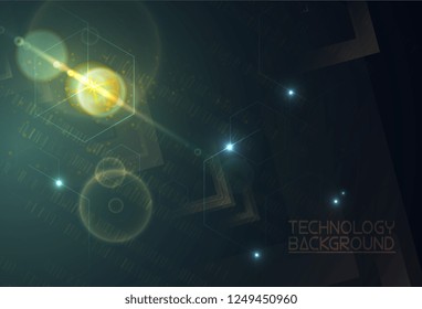 Digital hi tech concept background. Abstract futuristic cyberspace. Digital innovation background