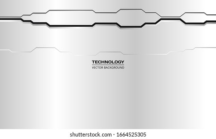 Digital hi-tech silver iron abstract background. White and gray abstract metallic layout design technology background.