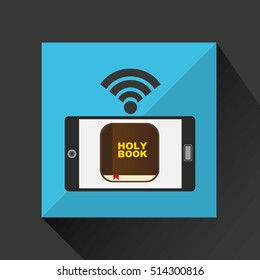 digital holy bible internet icon vector illustration eps 10