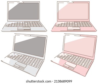Digital home appliances "notebook PC". Vector illustration.