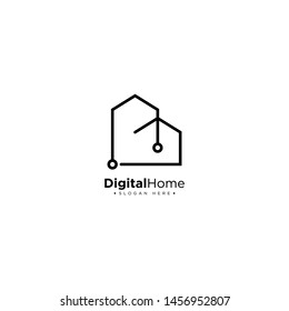 Digital Home Logo Design Template