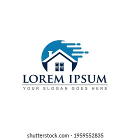 digital home vector , real estate logo
