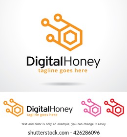 Digital Honey Logo Template Design Vector 