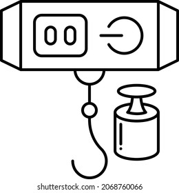 Digital and Hooks Law Scale Concept Vector Icon Design, Weight Measuring device Error Symbol, Mass balances Sign, calibration and Vibration Stock Illustration