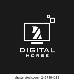 Digital Horse logo, digital logo