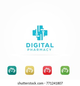 Digital Hospital And Pharmacy Logo 