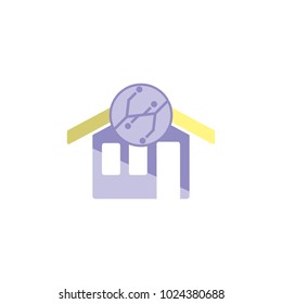 Digital House Logo Icon Design