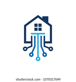 Digital House Logo Icon Design