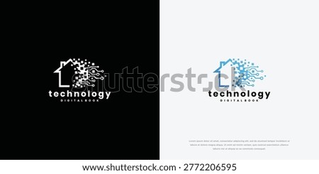 Digital House Logo with Technology Text