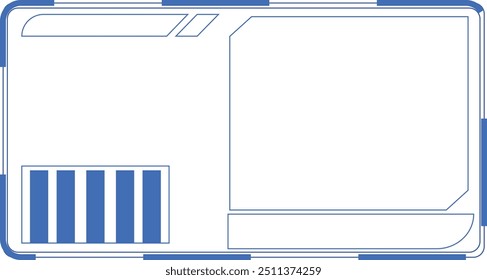 Digital HUD futuristic background in Vector 10 EPS illustration. Future technology interface data sci-fi display screen for information call box bars, business, industry, beyond, and news channels. 
