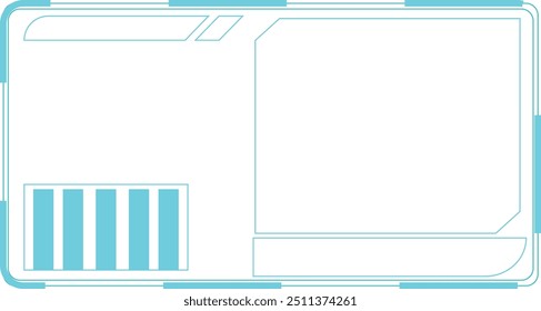 Digital HUD futuristic background in Vector 10 EPS illustration. Future technology interface data sci-fi display screen for information call box bars, business, industry, beyond, and news channels. 
