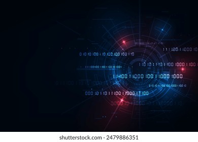 Digital hud sci-fi technology adstract blue light background.