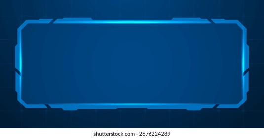Pantalla digital HUD o Vector de interfaz de caja de tecnología editable