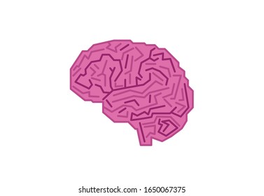 Digital human brain with computer circuit board.