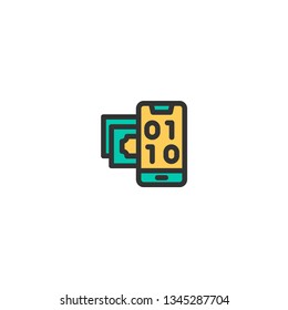 Digital icon design. e-commerce icon vector illustration