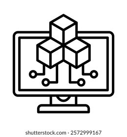 Digital Icon Element For Design