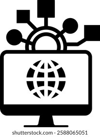 Digital Icon Glyph Vector Illustration
