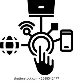 Digital Icon Glyph Vector Illustration
