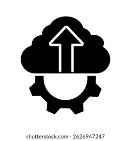 Digital icon in modern outline vector style. Represents technology, innovation, connectivity, and online platforms. Suitable for websites, mobile apps, UIUX design,  digital transformation concept