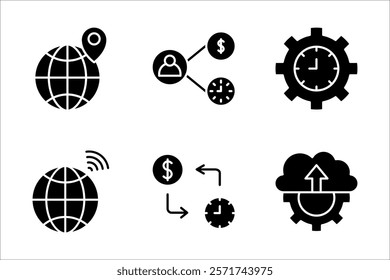 digital icon set, it line icons collection. vector illustration, on a white background.
