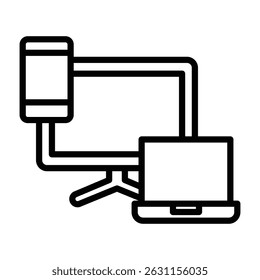 Digitales Symbol, einzelne Sammlungslinienstil

