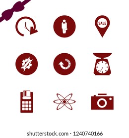 digital icon. digital vector icons set camera, update time, atom and wrench gear