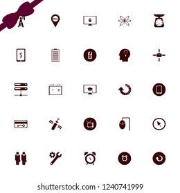 digital icon. digital vector icons set pos terminal, online education, atom and kitchen scale