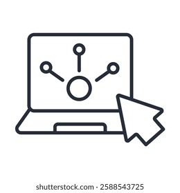 Digital icon. vector.Editable stroke.linear style sign for use web design,logo.Symbol illustration.