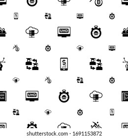 digital icons pattern seamless. Included editable filled 4K Streaming, digital banking, Mining, e-Book, Web Infrastructure, deadline, Vector icons. digital icons for web and mobile.