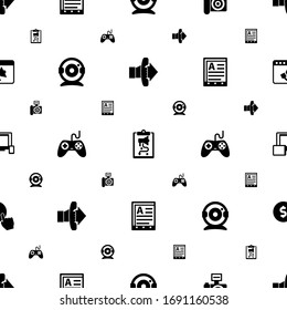 el patrón de iconos digitales es transparente. Incluido un llamado a la acción editable, estrategia de medios sociales, cámara réflex digital, cámara web, juegos, iconos de alojamiento web. iconos digitales para web y móvil.