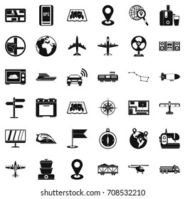 Digital icons set. Simple style of 36 digital vector icons for web isolated on white background