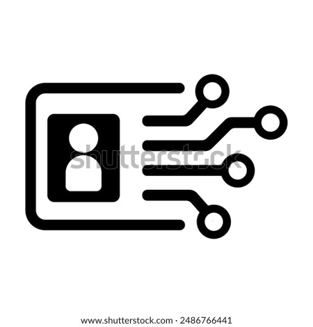 Digital ID ( Digital identity ) vector icon illustration