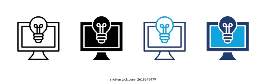 Elemento De Ícone De Ideia Digital Para Design