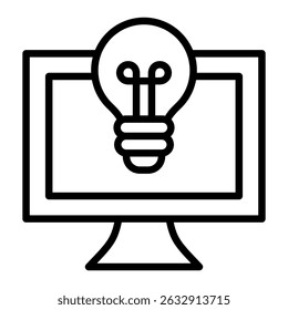 Digital Idea Icon Element For Design