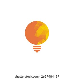 Digital Idea Light Bulb Logo: Network Technology Vector