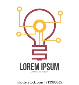 Digital idea logo, abstract idea logo