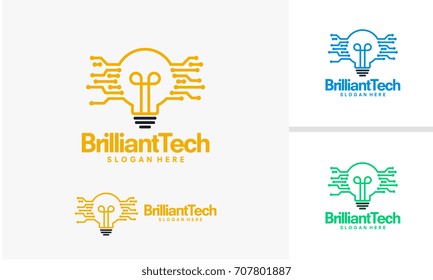Digital Idea Logo Template, Brilliant Technology Logo designs vector illustration