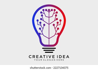 Vector de diseño de plantillas de logotipo de ideas digitales